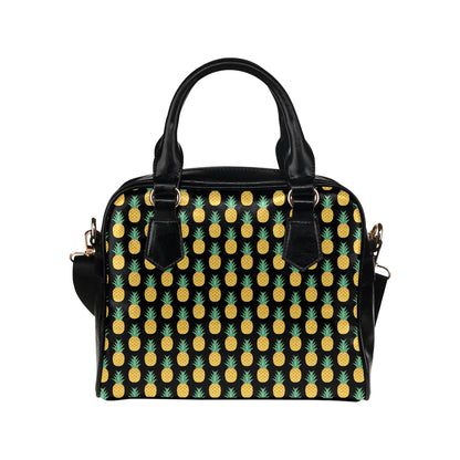 Pineapple Pattern Print Design A03 Shoulder Handbag