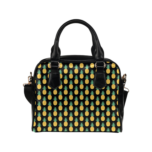 Pineapple Pattern Print Design A03 Shoulder Handbag