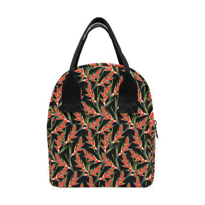 Heliconia Pattern Print Design HL010 Insulated Lunch Bag