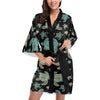 Sea Turtle Stamp Pattern Women's Short Kimono