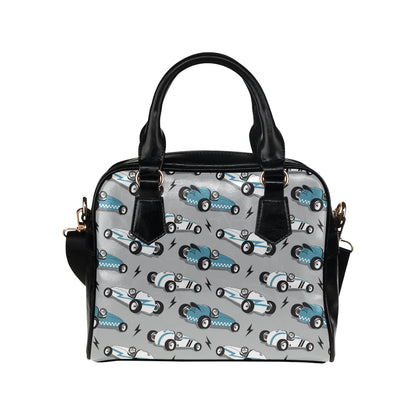 Racing Vintage Pattern Print Design A02 Shoulder Handbag