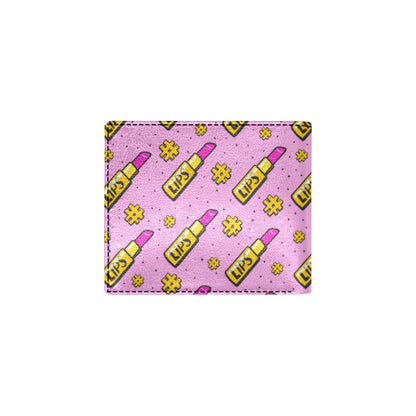 Lipstick Pattern Print Design LT03 Men's ID Card Wallet