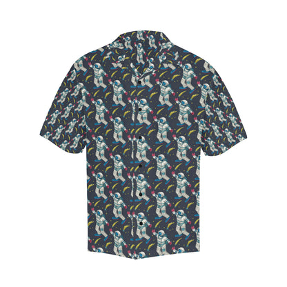 Astronaut Pattern Print Design 04 Men's Hawaiian Shirt