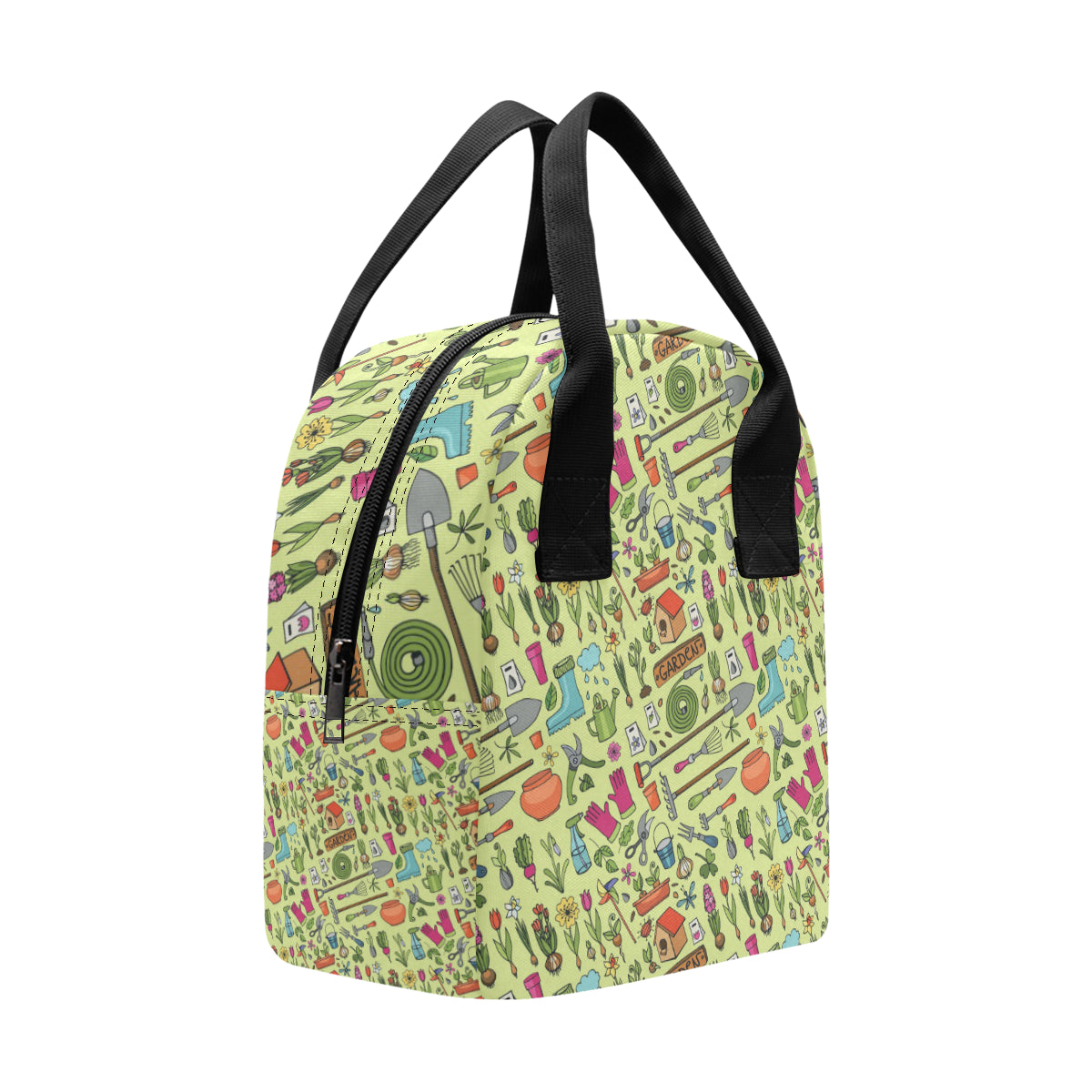 Gardening Pattern Print Design G02 Insulated Lunch Bag