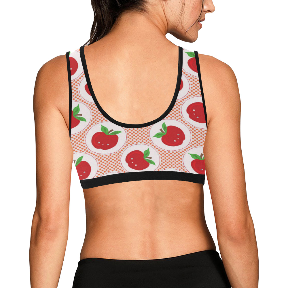Apple Pattern Print Design AP08 Sports Bra
