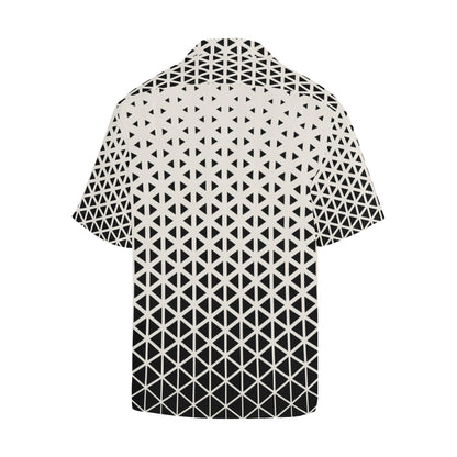Geometric Black White Pattern Print Design 03 Men's Hawaiian Shirt