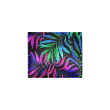 Tropical Flower Pattern Print Design TF010 Men's ID Card Wallet