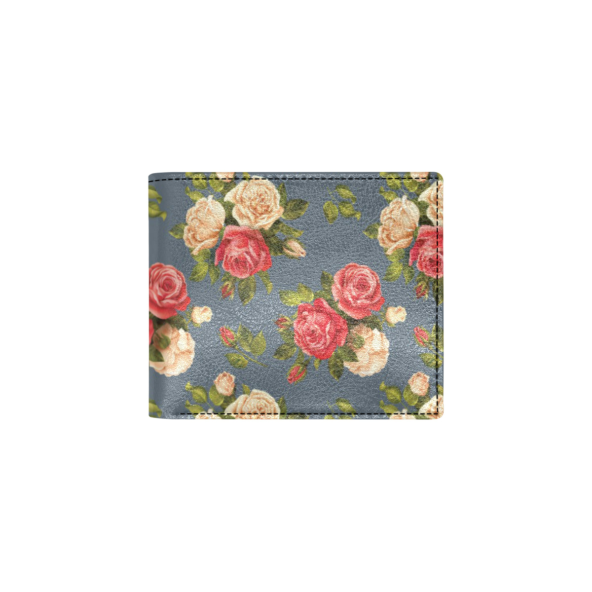 Rose Pattern Print Design RO017 Men's ID Card Wallet