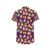 Cupcake Pattern Print Design 05 Men's Short Sleeve Button Up Shirt