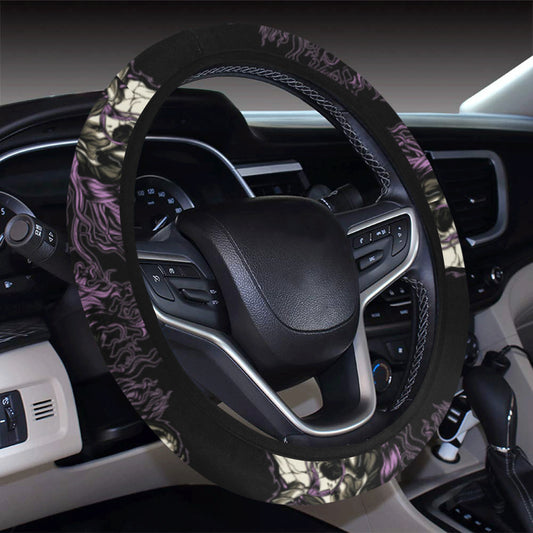 Unicorn Skull head Steering Wheel Cover with Elastic Edge