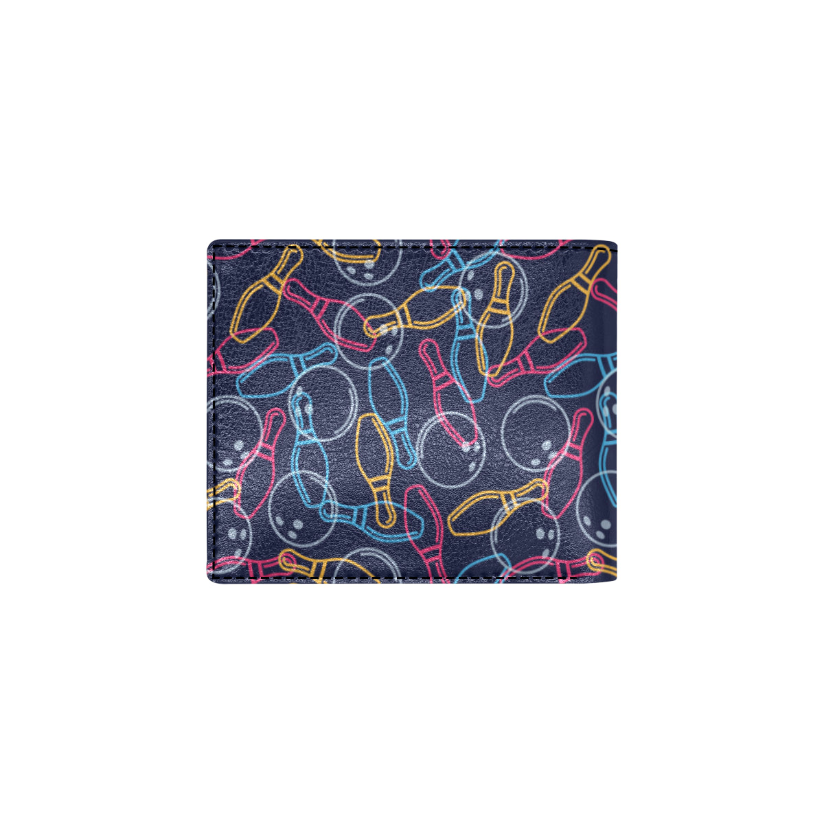Bowling Pattern Print Design 07 Men's ID Card Wallet