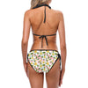 White Plumeria Pattern Print Design PM011 Bikini