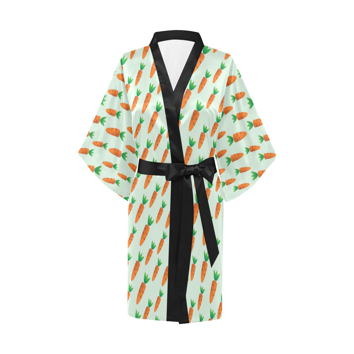Carrot Pattern Print Design 05 Women's Short Kimono