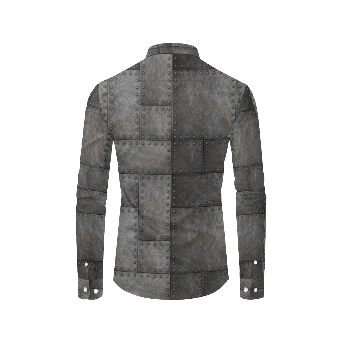 Armor Pattern Print Design 02 Men's Long Sleeve Shirt