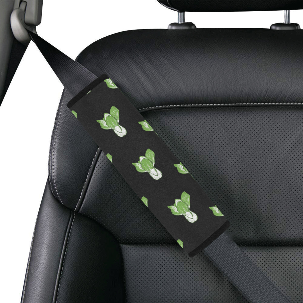 Kale Pattern Print Design 02 Car Seat Belt Cover