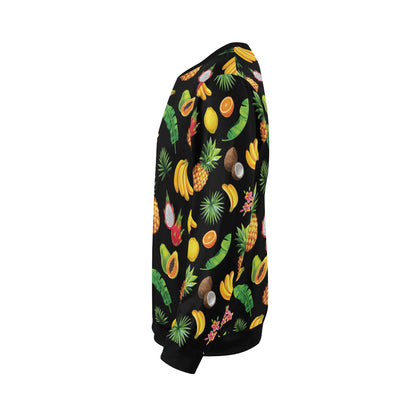 Tropical Fruits Pattern Print Design TF03 Men Long Sleeve Sweatshirt
