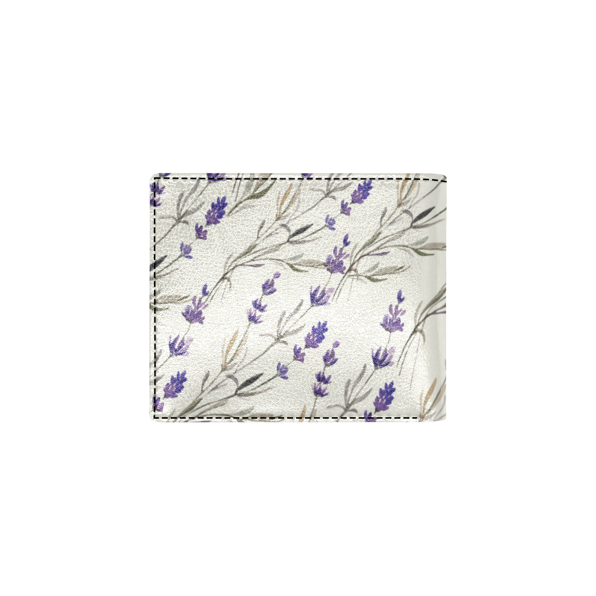 Lavender Pattern Print Design 01 Men's ID Card Wallet