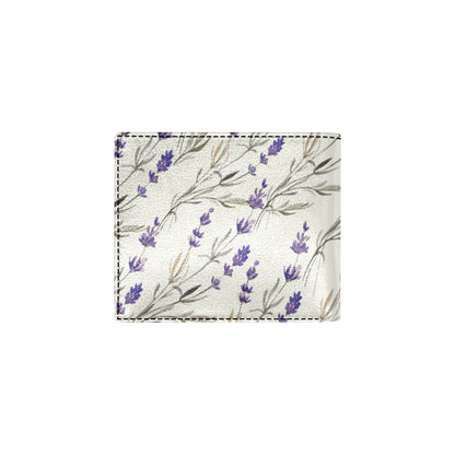 Lavender Pattern Print Design 01 Men's ID Card Wallet