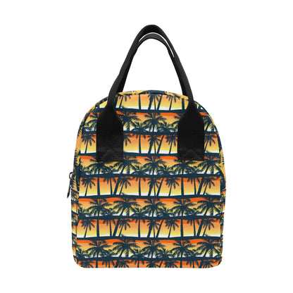 Palm Tree Pattern Print Design PT011 Insulated Lunch Bag