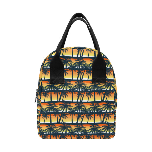 Palm Tree Pattern Print Design PT011 Insulated Lunch Bag