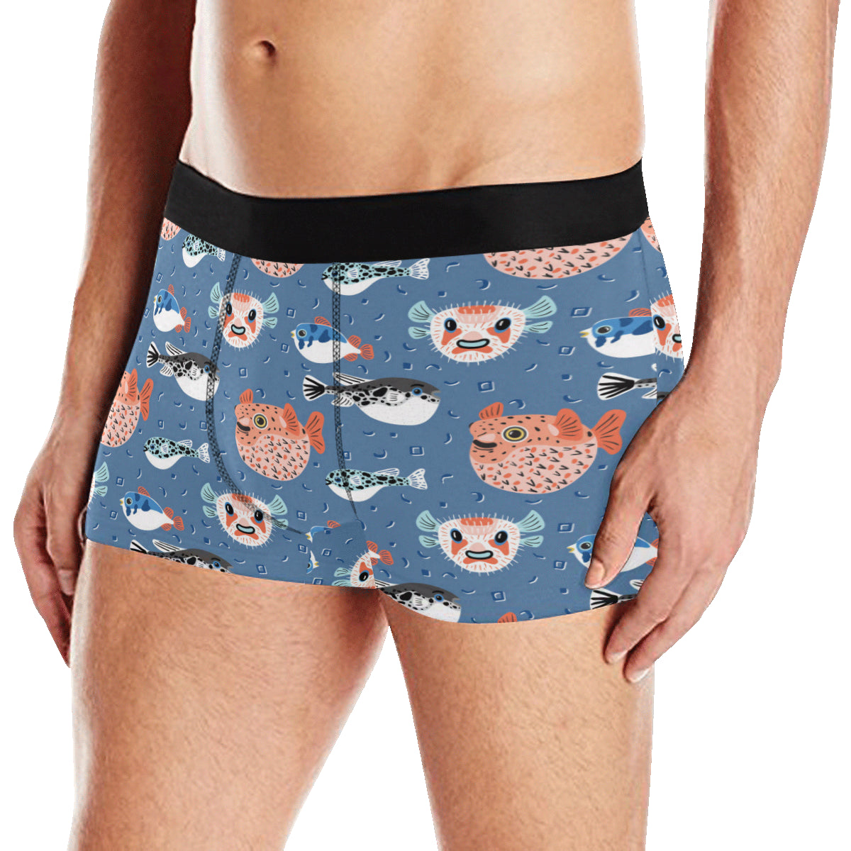 Fugu Pattern Print Design 02 Men's Boxer Briefs