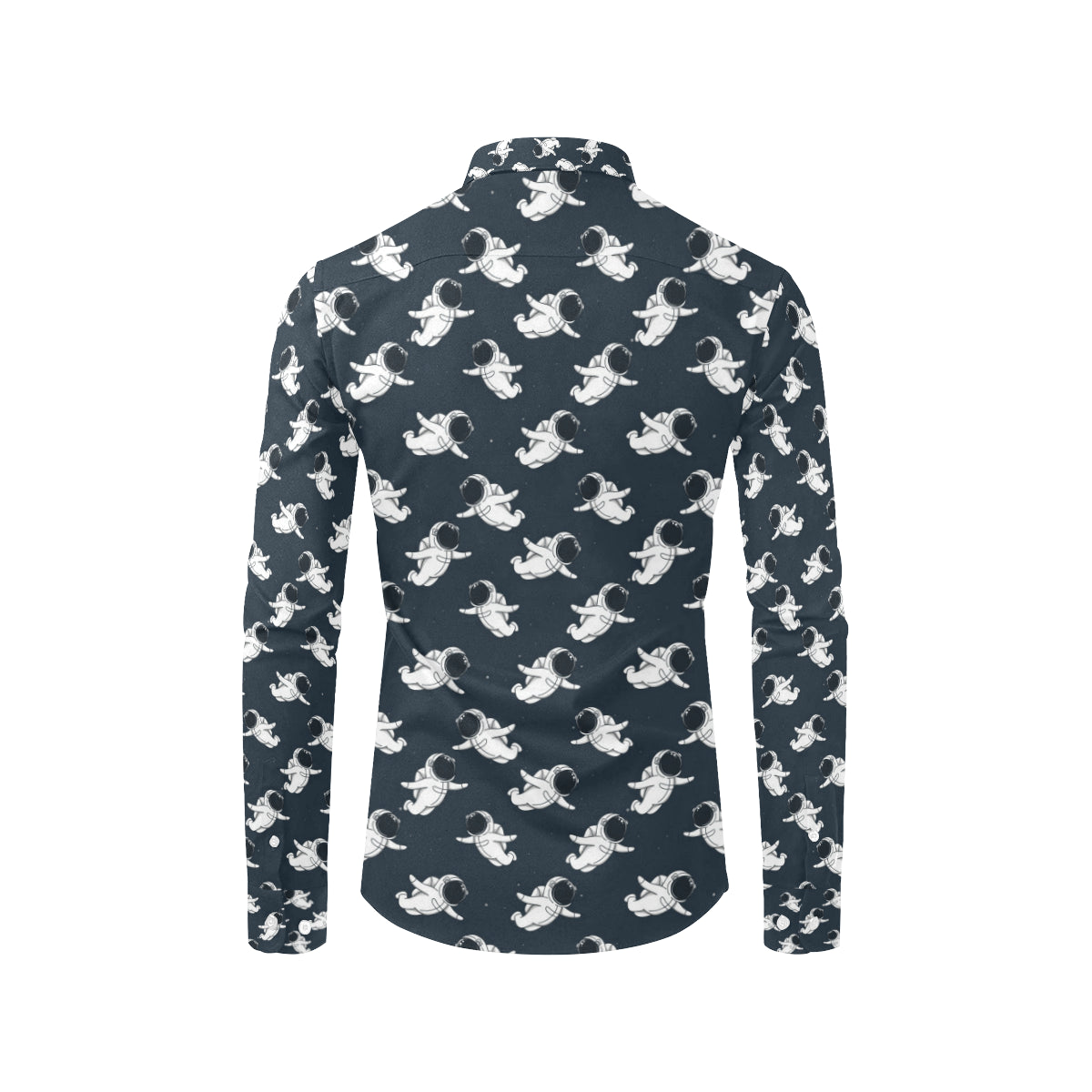 Astronaut Pattern Print Design 02 Men's Long Sleeve Shirt