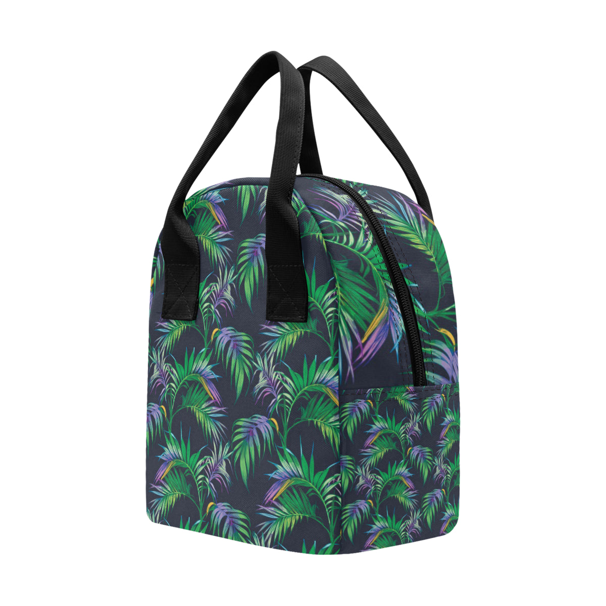 Palm Leaves Pattern Print Design PL04 Insulated Lunch Bag