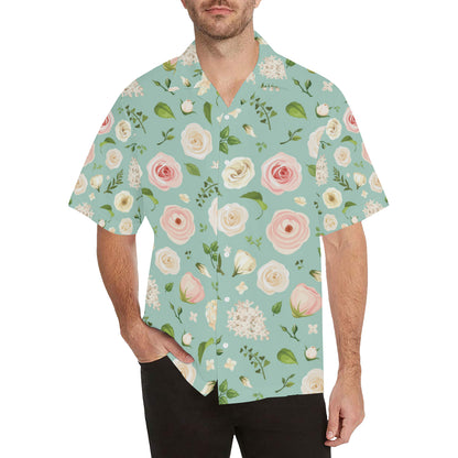 Lisianthus Pattern Print Design 01 Men's Hawaiian Shirt