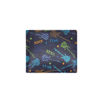 Rock and Roll Pattern Print Design A04 Men's ID Card Wallet