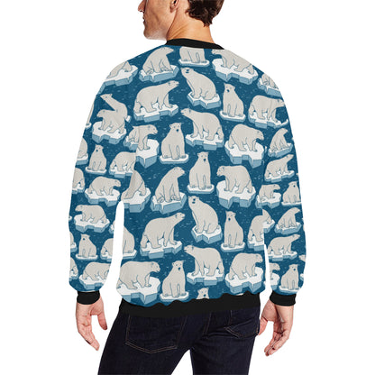 Polar Bear Pattern Print Design PB03 Men Long Sleeve Sweatshirt