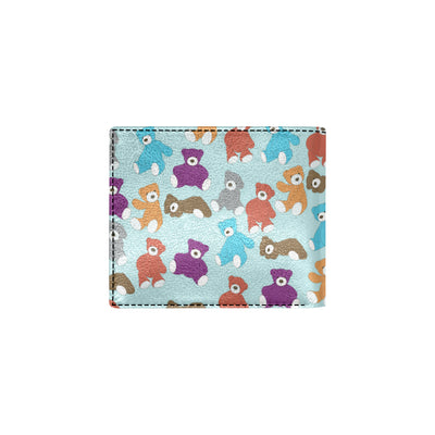 Bear Cute Pattern Print Design 03 Men's ID Card Wallet