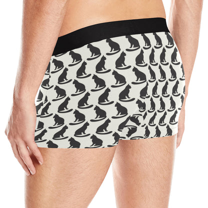 Black Cat Pattern Print Design 02 Men's Boxer Briefs