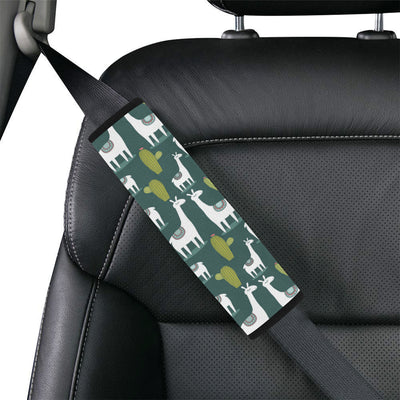 Llama Cactus Pattern Print Design 02 Car Seat Belt Cover