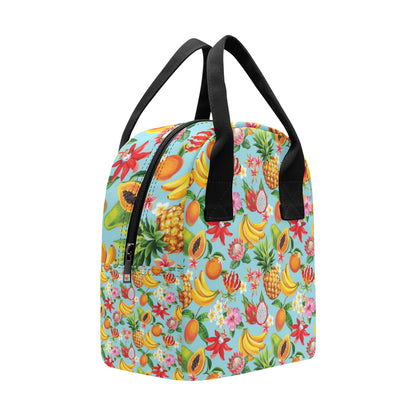 Tropical Fruits Pattern Print Design TF01 Insulated Lunch Bag