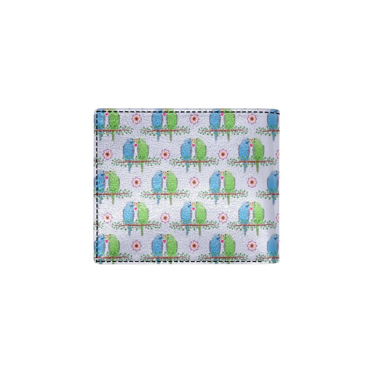 Budgerigar Pattern Print Design 05 Men's ID Card Wallet