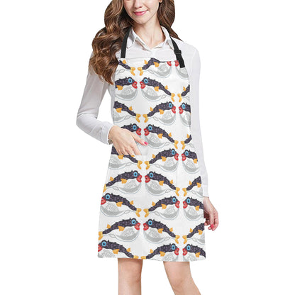 Fugu Pattern Print Design 03 Apron with Pocket