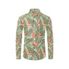 Bird Of Paradise Pattern Print Design BOP08 Men's Long Sleeve Shirt