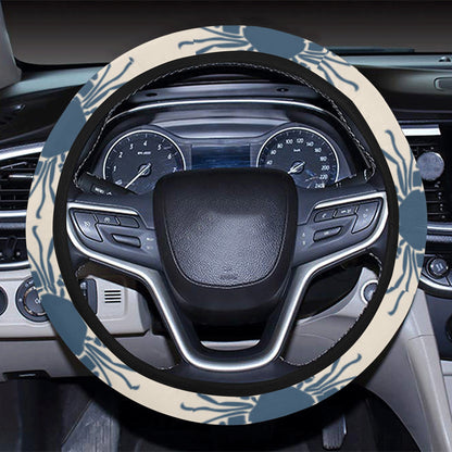 Crab Pattern Print Design 02 Steering Wheel Cover with Elastic Edge