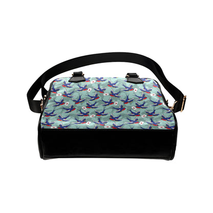 Swallow Bird Pattern Print Design 02 Shoulder Handbag