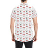 Bull Terriers Pattern Print Design 08 Men's Short Sleeve Button Up Shirt