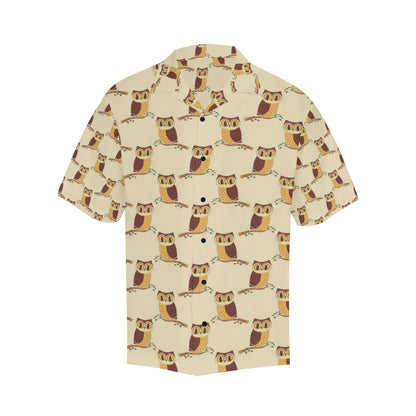 Owl Pattern Print Design A07 Men's Hawaiian Shirt