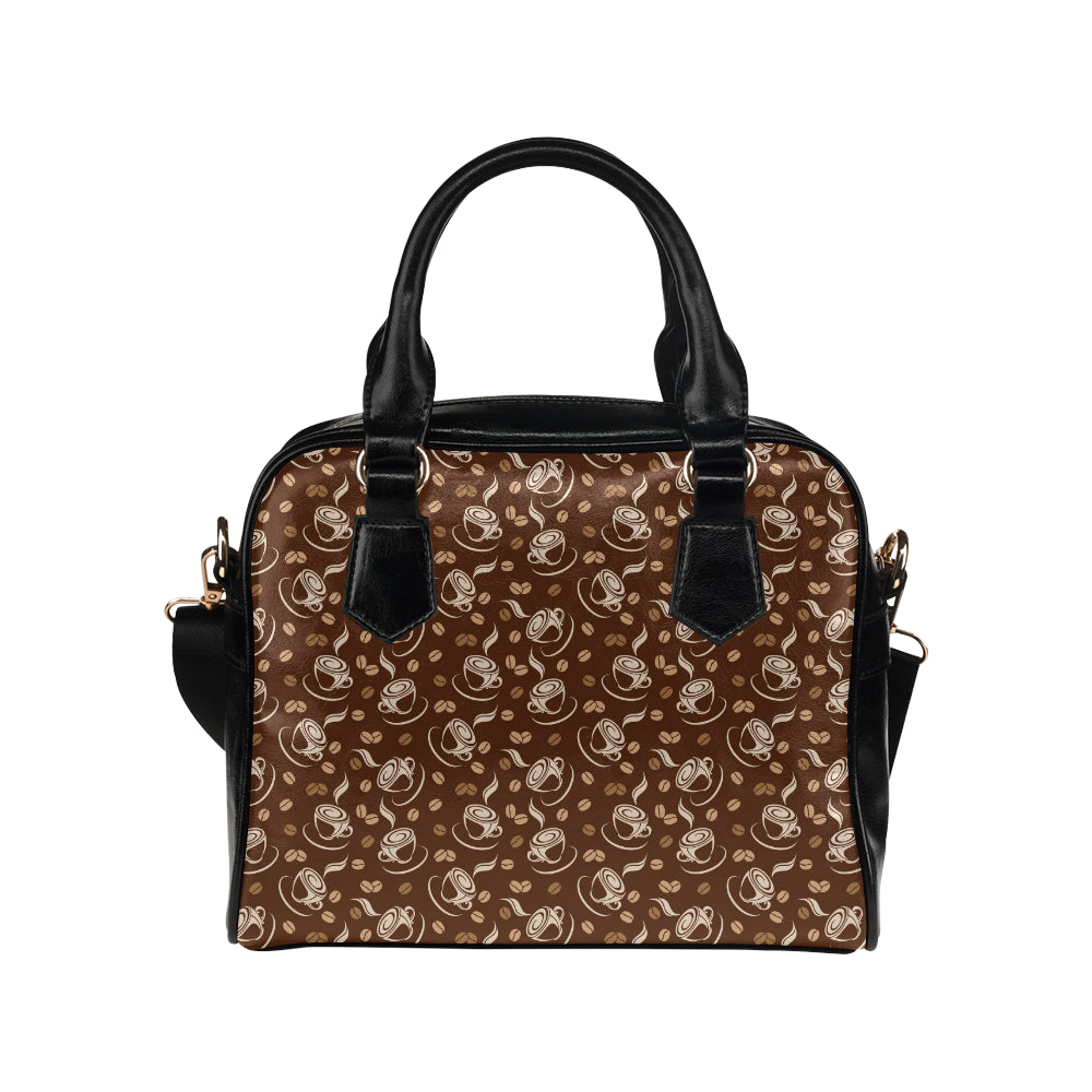 Coffee Pattern Print Design 03 Shoulder Handbag