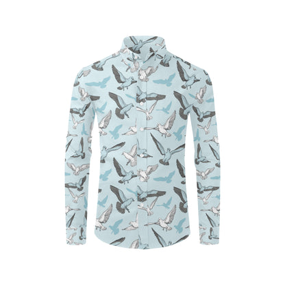 Pigeon Pattern Print Design 03 Men's Long Sleeve Shirt
