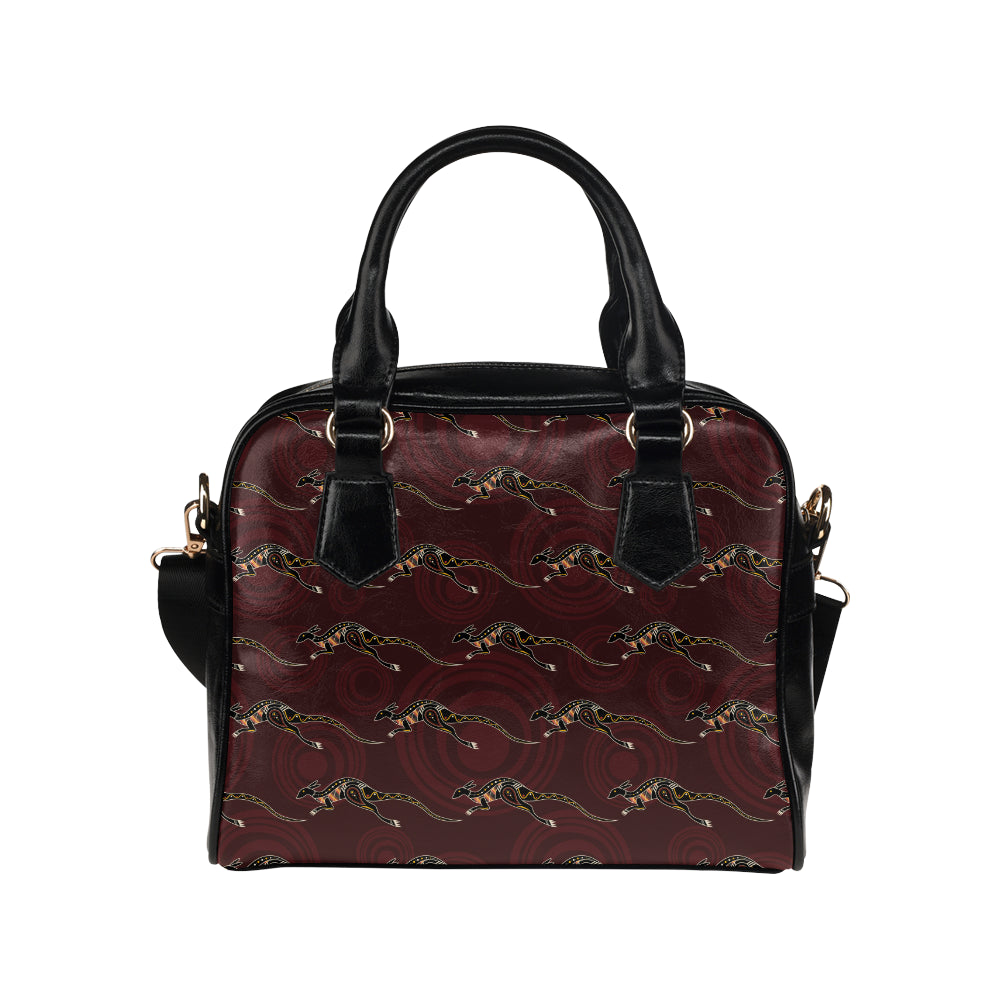 Kangaroos Pattern Print Design 05 Shoulder Handbag