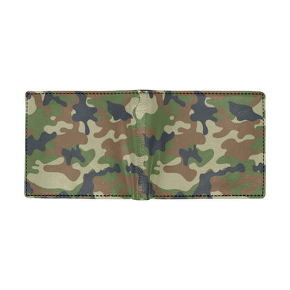 Army Camouflage Pattern Print Design 01 Men's ID Card Wallet