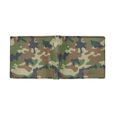 Army Camouflage Pattern Print Design 01 Men's ID Card Wallet