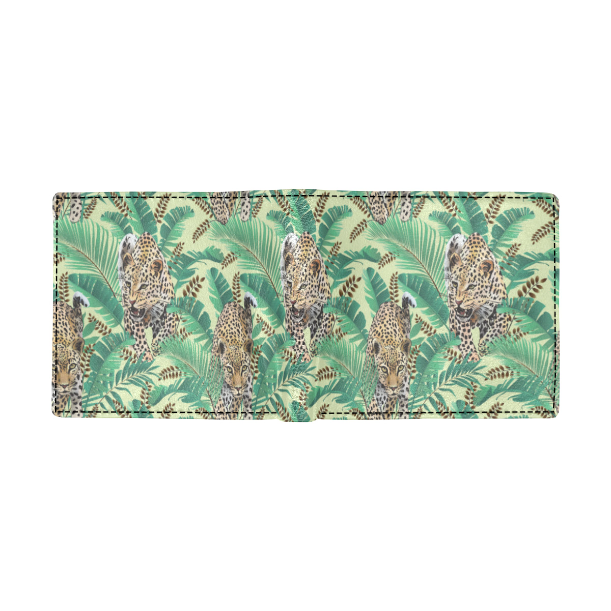 Leopard Pattern Print Design 03 Men's ID Card Wallet