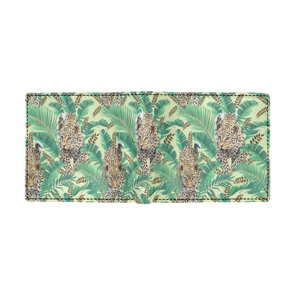Leopard Pattern Print Design 03 Men's ID Card Wallet