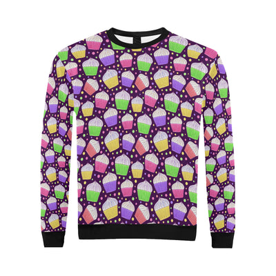 Cupcake Pattern Print Design CP07 Men Long Sleeve Sweatshirt