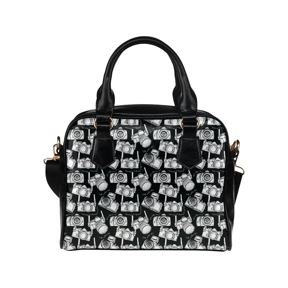 Camera Pattern Print Design 01 Shoulder Handbag